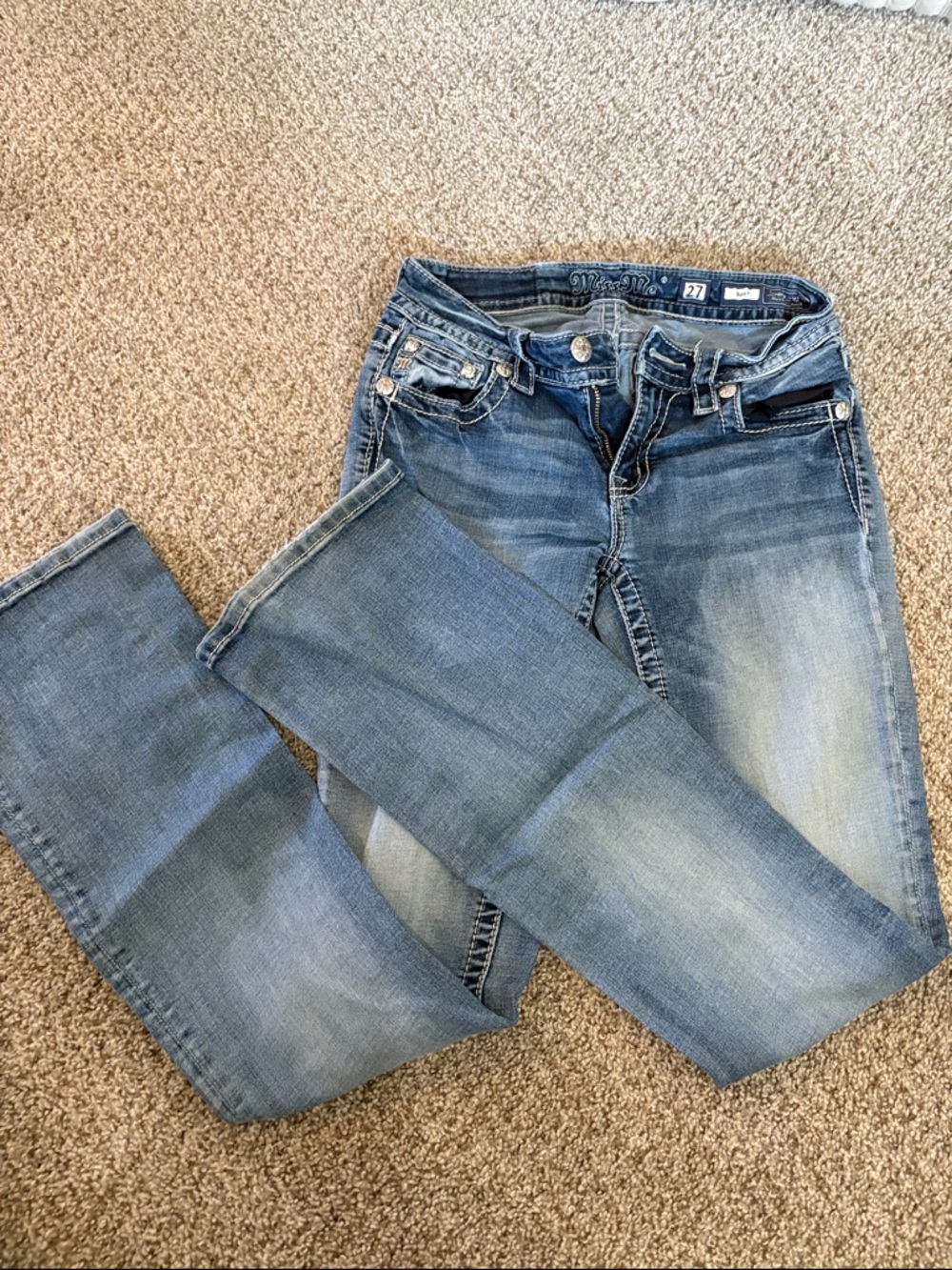 Miss Me Medium Wash Bootcut Jeans with Fading